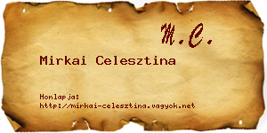 Mirkai Celesztina névjegykártya